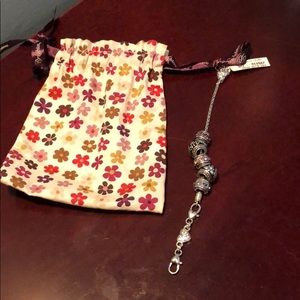 Brighton ABC slide bracelet with beads never worn.